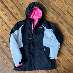 The North Face Girls XL Black, White & Pink TriClimate Jacket